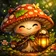 Colorful and expressive cartoon fox avatar with a friendly smile, perfect for a customer review profile picture.