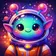 Colorful geometric animal avatar featuring a stylized fox with abstract shapes.